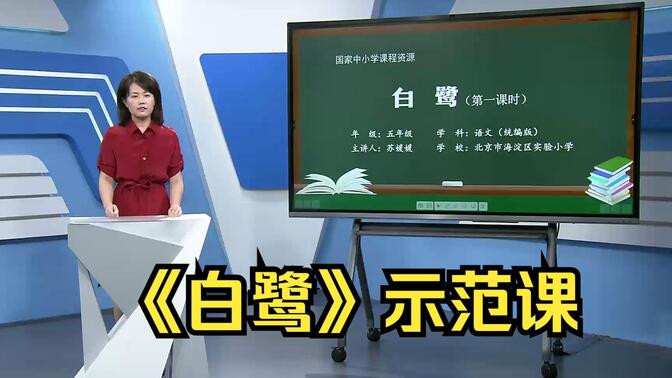 《白鹭》五年级语文上册 示范课 课堂实录 公开课 精品课