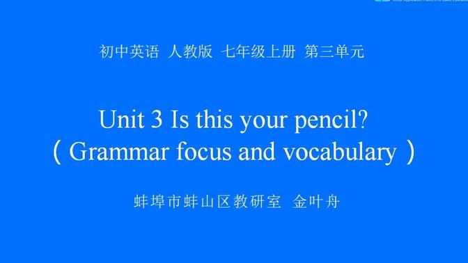 人教版初一七年级上册Unit 3 Is this your pencils 第二课时