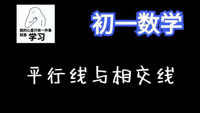 10讲搞定《平行线与相交线》【初一数学170讲】七年级数学全集：概念课、习题课 | 最全面的课程 | 持续更新中